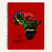 Afrika Je bent mijn gelukkige plek Notitieboek (Voorkant)