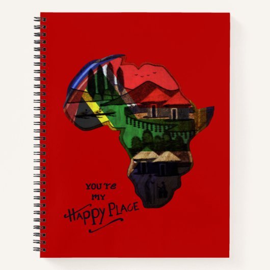 Afrika Je bent mijn gelukkige plek Notitieboek (Voorkant)