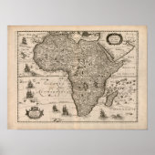 Afrika-kaart 1640 Poster (Voorkant)