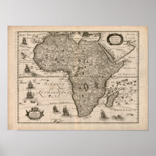 Afrika-kaart 1640 Poster
