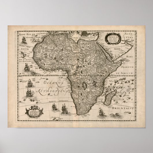  Afrika-kaart 1640 Poster (Voorkant)