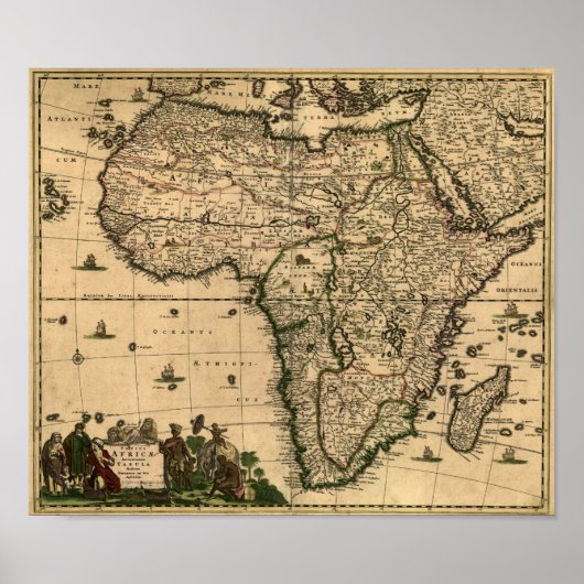  Afrika-kaart 1688 Poster (Voorkant)