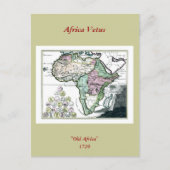 Afrika-kaart 1720 briefkaart (Voorkant)
