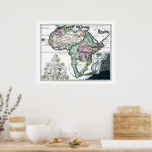 Afrika-kaart 1720 poster (Keuken)