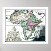 Afrika-kaart 1720 poster (Voorkant)
