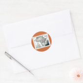 Afrika-kaart 1720 ronde sticker (Envelop)