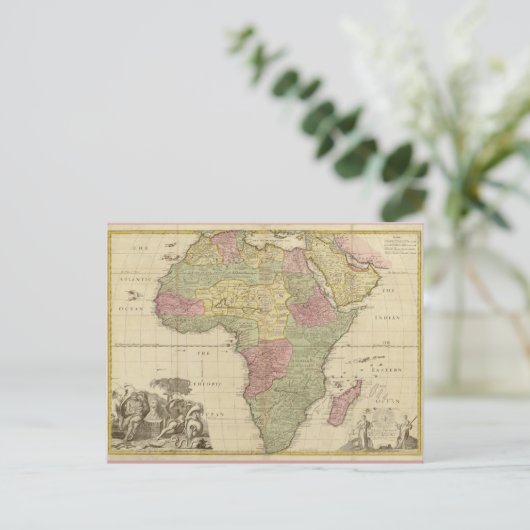  Afrika-kaart 1725 Briefkaart (Staand voorkant)