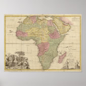 Afrika-kaart 1725 Poster (Voorkant)