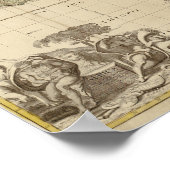 Afrika-kaart 1725 Poster (Hoek)