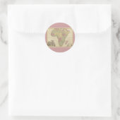  Afrika-kaart 1725 Ronde Sticker (Tas)