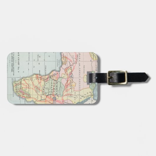 AFRIKA: KAART 1894 BAGAGELABEL (Voorkant horizontaal)