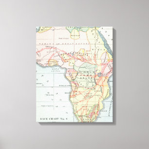 AFRIKA: KAART 1894 CANVAS AFDRUK