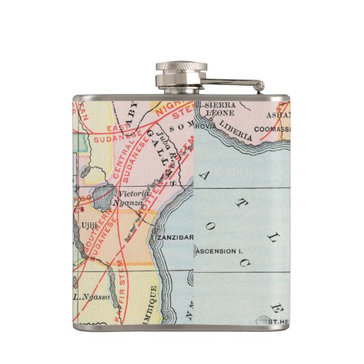 AFRIKA: KAART 1894 HEUPFLES (Achterkant)