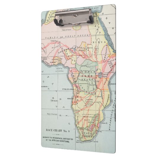 AFRIKA: KAART 1894 KLEMBORD (Links)