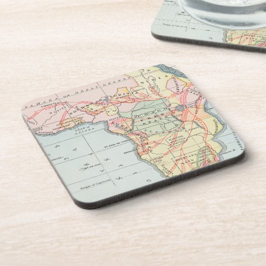 AFRIKA: KAART 1894 ONDERZETTER (Linkerzijde)