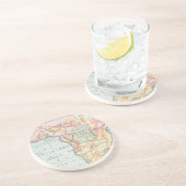 AFRIKA: KAART 1894 ZANDSTEEN ONDERZETTER (Zijkant)