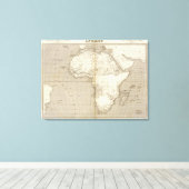 Afrika kaart 2 canvas afdruk (Insitu (Houten vloer))