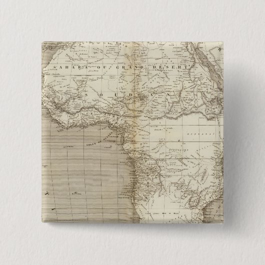 Afrika kaart 2 vierkante button 5,1 cm (Voorkant)