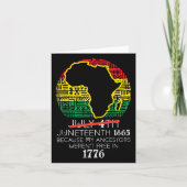 Afrika Kaart 4 juli Juneteenth 1865 juni 19th Mann (Voorkant)