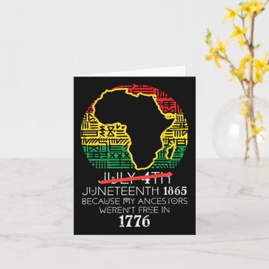 Afrika Kaart 4 juli Juneteenth 1865 juni 19th Mann (Gele Bloem)