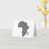Afrika Kaart Afrikaans Pride Zebra Pattern (Gele Bloem)