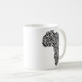 Afrika Kaart Afrikaans Pride Zebra Pattern Koffiemok (Voorkant rechts)