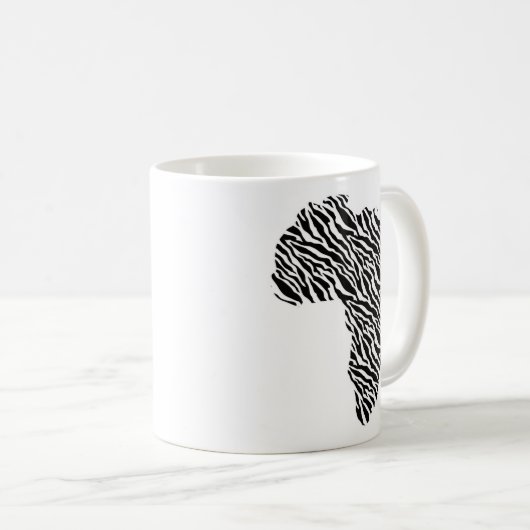 Afrika Kaart Afrikaans Pride Zebra Pattern Koffiemok (Voorkant rechts)