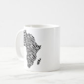 Afrika Kaart Afrikaans Pride Zebra Pattern Koffiemok (Voorkant links)