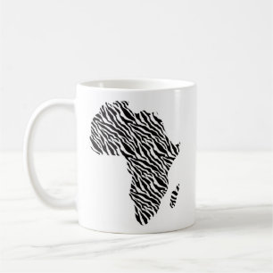 Afrika Kaart Afrikaans Pride Zebra Pattern Koffiemok