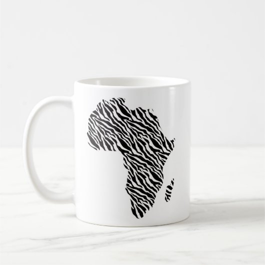 Afrika Kaart Afrikaans Pride Zebra Pattern Koffiemok (Links)