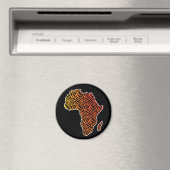 Afrika Kaart Afrikaans Pride Zebra Pattern Magneet (Insitu (Vaatwasser))