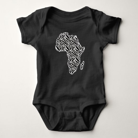 Afrika Kaart Afrikaans Pride Zebra Pattern Romper (Voorkant)