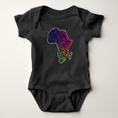 Afrika Kaart Afrikaans Pride Zebra Pattern Romper (Voorkant)
