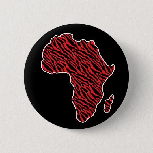 Afrika Kaart Afrikaans Pride Zebra Pattern Ronde Button 5,7 Cm (Voorkant)