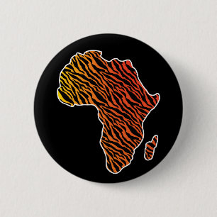 Afrika Kaart Afrikaans Pride Zebra Pattern Ronde Button 5,7 Cm