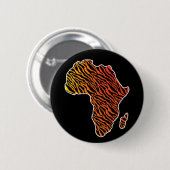 Afrika Kaart Afrikaans Pride Zebra Pattern Ronde Button 5,7 Cm (Voorkant /achterkant)