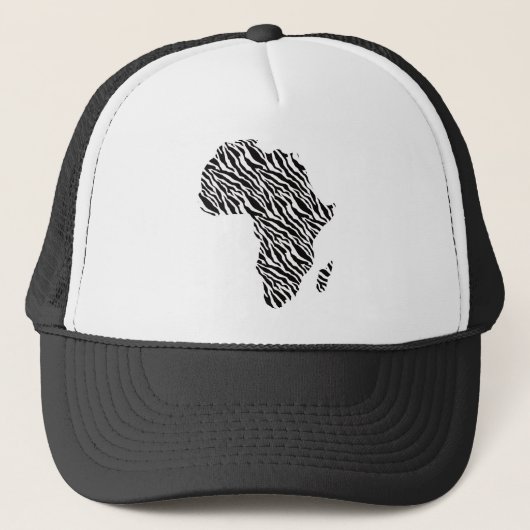 Afrika Kaart Afrikaans Pride Zebra Pattern Trucker Pet (Voorkant)