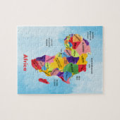 Afrika Kaart aquarel kunstwerk legpuzzel (Horizontaal)