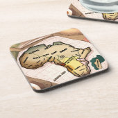 Afrika-kaart Bier Onderzetter (Linkerzijde)