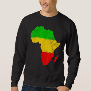Afrika Kaart Black History Month Afro Afrikaanse T Trui