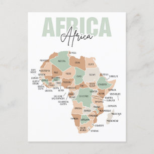 Afrika kaart briefkaart