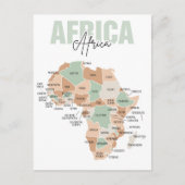 Afrika kaart briefkaart (Voorkant)