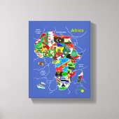 Afrika-kaart Canvas Afdruk (Voorkant)