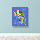 Afrika-kaart Canvas Afdruk