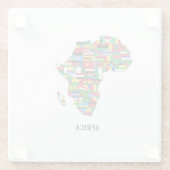 Afrika Kaart Continent Glazen Onderzetter (Achterkant)