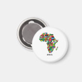 Afrika Kaart Continent Magneet (Voorkant / Achterkant)
