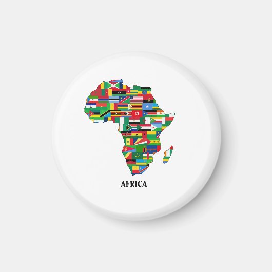 Afrika Kaart Continent Magneet (Voorkant)
