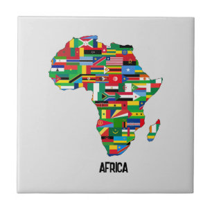 Afrika Kaart Continent Tegeltje