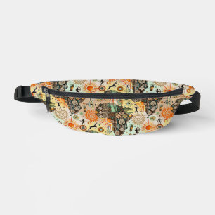 Afrika kaart decoratieve stamelementen patroon heuptasje