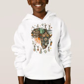 Afrika kaart decoratieve tribale elementen patroon (Voorkant)
